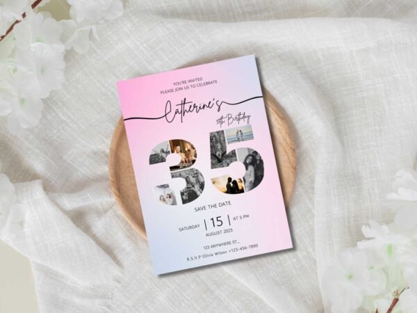 35th Birthday invitation