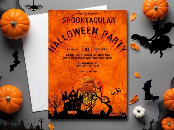 Halloween Party Invitation template