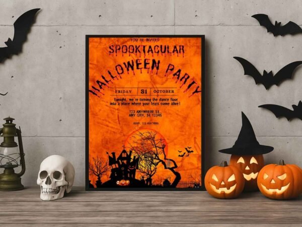 Halloween Party Invitation template