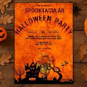 Halloween Party Invitation template