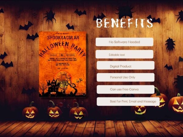 Halloween Party Invitation template