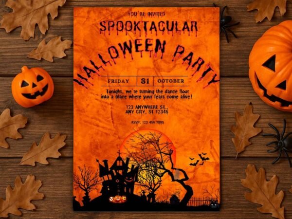 Halloween Party Invitation template